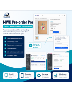 MWD Pre-order Pro – Modul precomenzi și notificare stoc pentru PrestaShop 2