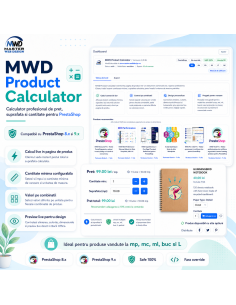 MWD Product Calculator for PrestaShop - live price, area and quantity calculator on the product page 2