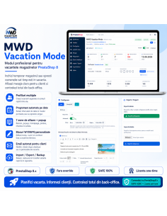 MWD Vacation Mode - Modul profesional pentru vacantele magazinelor PrestaShop 2