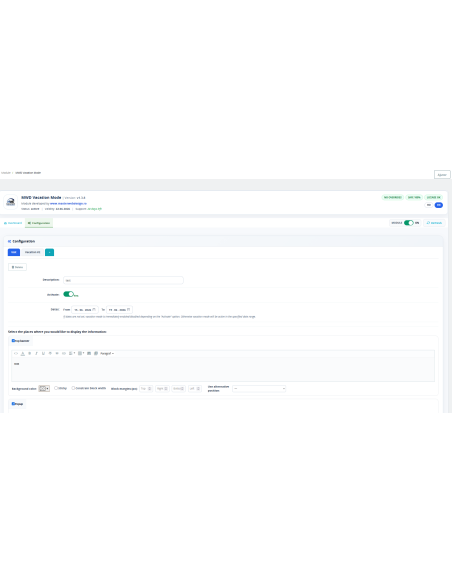 MWD Vacation Mode - Professional vacation management module for PrestaShop