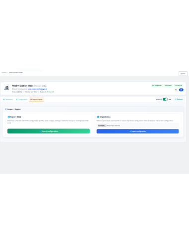 MWD Vacation Mode - Modul profesional pentru vacantele magazinelor PrestaShop