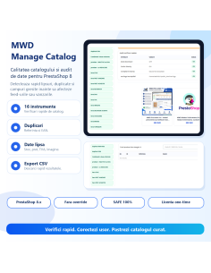 MWD Manage Catalog - Professional catalog audit and data check module for PrestaShop 2