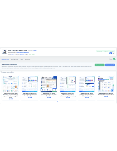 MWD Display Combination – PrestaShop Combinations Table & Responsive Design