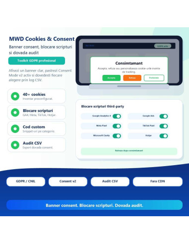 MWD Cookies & Consent - GDPR Cookie Banner + Google Consent Mode v2 for PrestaShop
