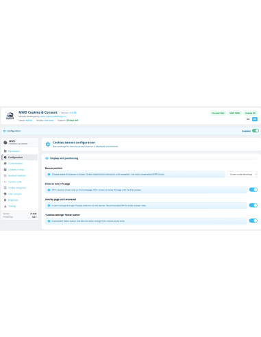 MWD Cookies & Consent - Banner GDPR + Google Consent Mode v2 pentru PrestaShop