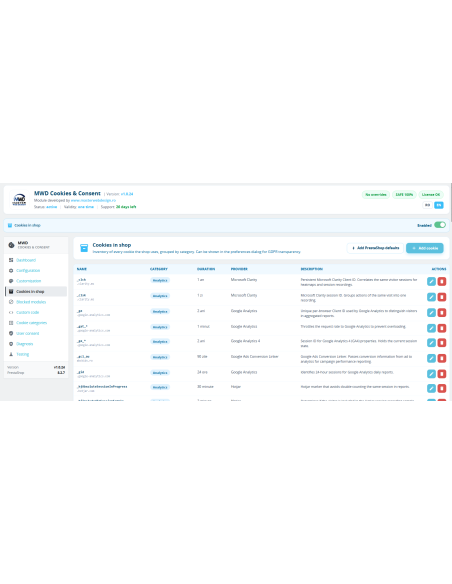 MWD Cookies & Consent - GDPR Cookie Banner + Google Consent Mode v2 for PrestaShop MWD Cookies & Consent - GDPR Cookie Banner + Google Consent Mode v2 for PrestaShop