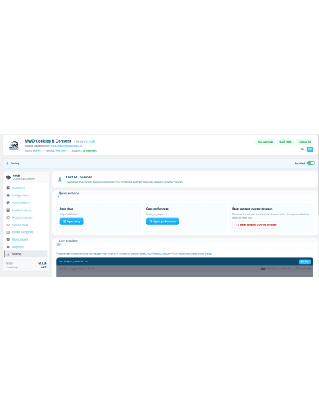MWD Cookies & Consent - GDPR Cookie Banner + Google Consent Mode v2 for PrestaShop MWD Cookies & Consent - GDPR Cookie Banner + Google Consent Mode v2 for PrestaShop