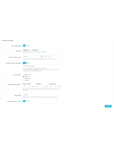 MWD WhatsApp Messenger - Buton WhatsApp Flotant PrestaShop