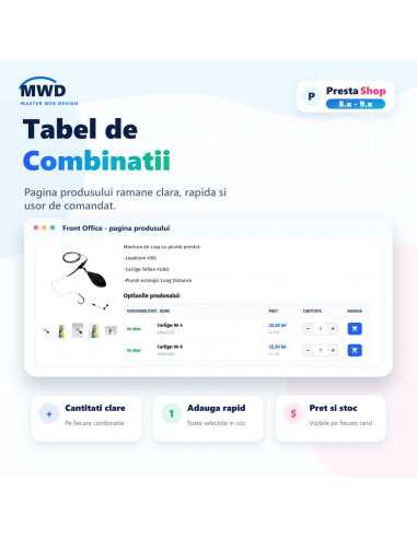 MWD Display Combination – Tabel de Combinatii PrestaShop si Design Responsive