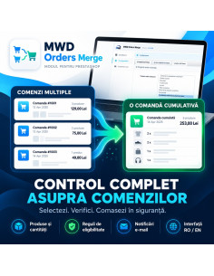 MWD Orders Merge PrestaShop - Comasare inteligenta a comenzilor clientilor intr-o singura comanda