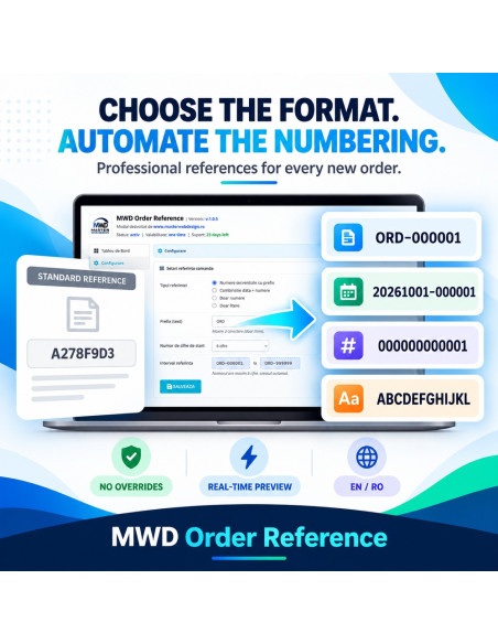 MWD Order Reference PrestaShop - Clear, Professional and Customizable Order References MWD Order Reference PrestaShop - Clear, Professional and Customizable Order References